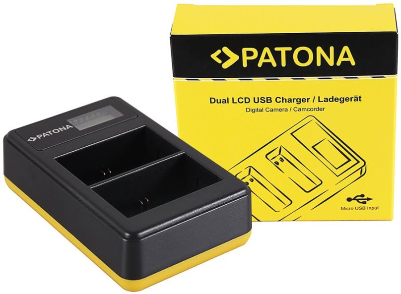 Nabíječka baterií fotoaparátů a videokamer PATONA pro Foto Dual LCD Canon LP-E6,USB