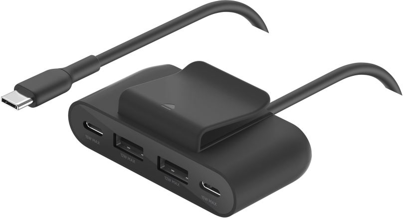 USB Hub Belkin USB power Extender, 2xC 2xA až 30W, černý