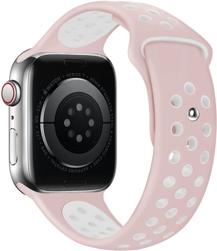 Řemínek Eternico Sporty pro Apple Watch 42mm / 44mm / 45mm / Ultra 49mm Cloud White and Pink