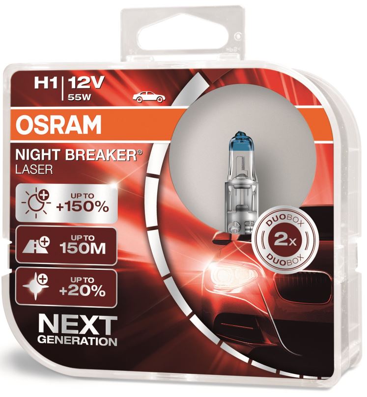 Autožárovka OSRAM H1 Night Breaker Laser +150%, 2ks