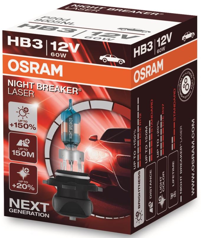 Autožárovka OSRAM HB3 Night Breaker Laser Next Generation +150%