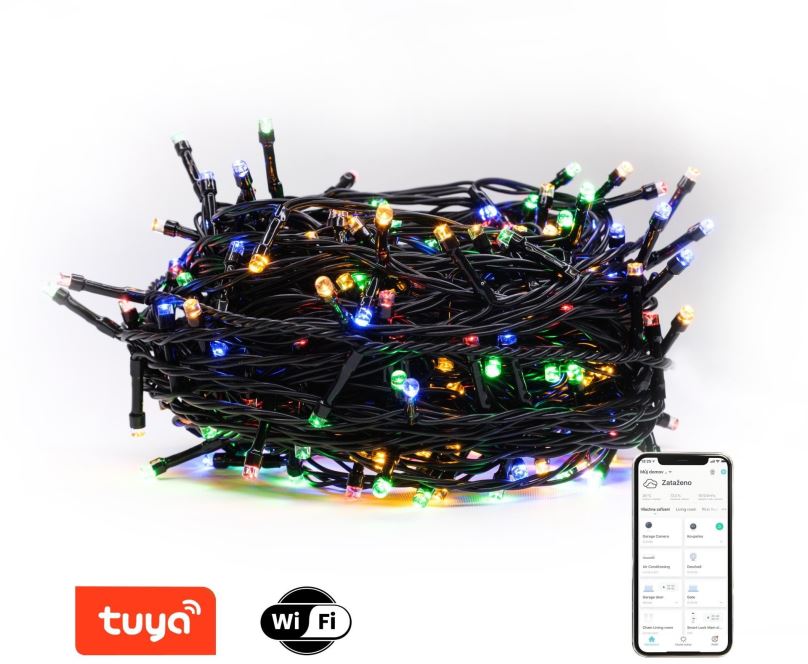 Světelný řetěz IMMAX NEO LITE Smart vánoční LED osvětlení - řetěz 40m, 400ks diod WW+RGB, WiFi, TUYA