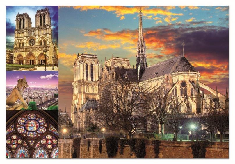 Puzzle Educa Puzzle Notre Dame, koláž 1000 dílků