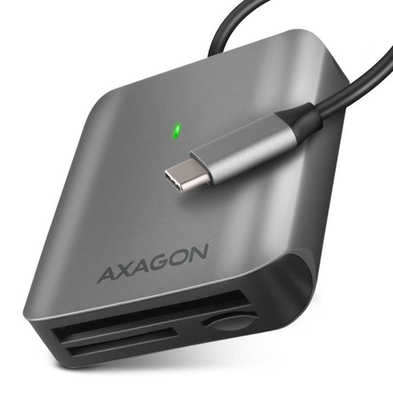 Čtečka karet AXAGON CRE-S3C, 3-slot & lun card reader, UHS-II support, SUPERSPEED USB-C