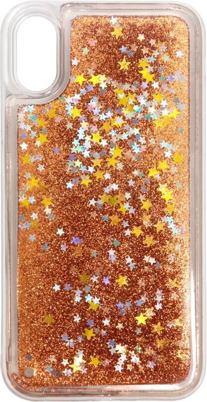 Kryt na mobil iWill Glitter Liquid Star Case pro Apple iPhone X / Xs Rose Gold
