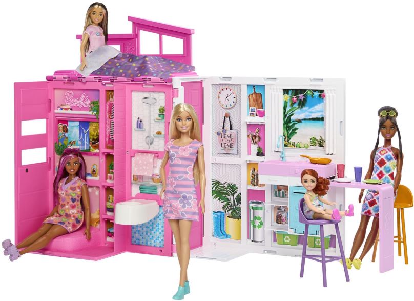 Domeček pro panenky Barbie Domek s panenkou