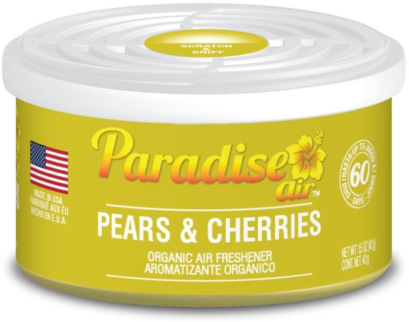 Vůně do auta Paradise Air Organic Air Freshener, vůně Pears & Cherries