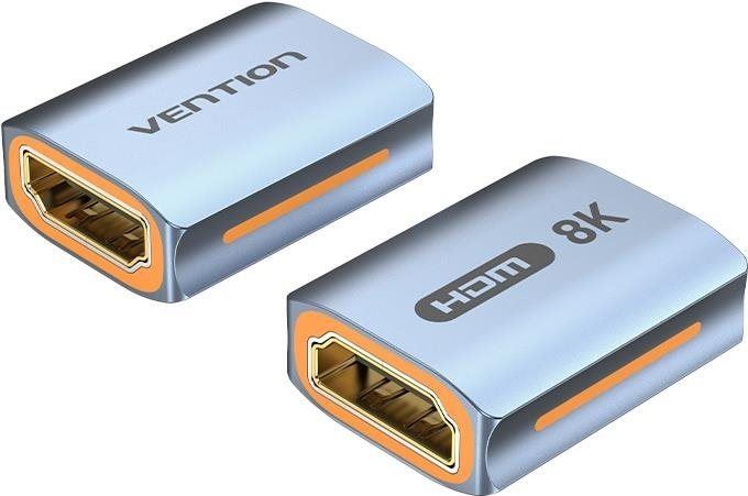 Redukce Vention HDMI 2.1 Female to Female 8K Adapter Gray Aluminum Alloy Type
