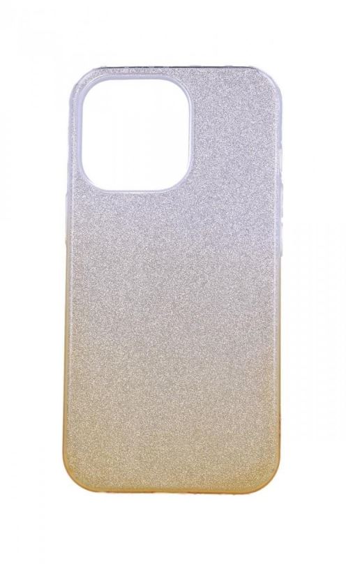 Kryt na mobil TopQ iPhone 13 Pro glitter stříbrno-oranžový 64843