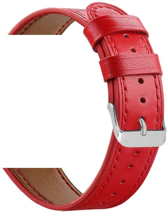 Řemínek Eternico Leather Band universal Quick Release 20mm červený