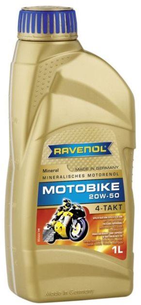 Motorový olej RAVENOL Motobike 4-T Mineral 20W-50; 1 L