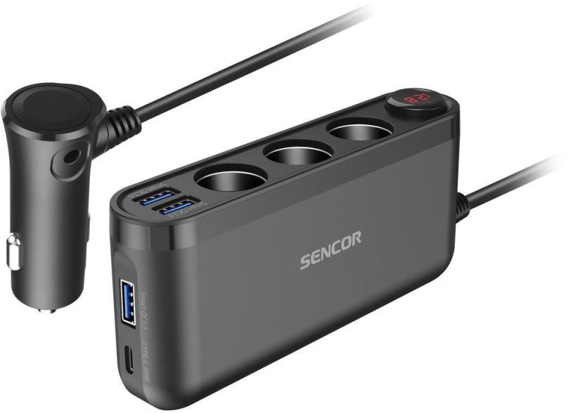 Nabíječka do auta Sencor SCH 470 USB/12V/24V ADAPTER