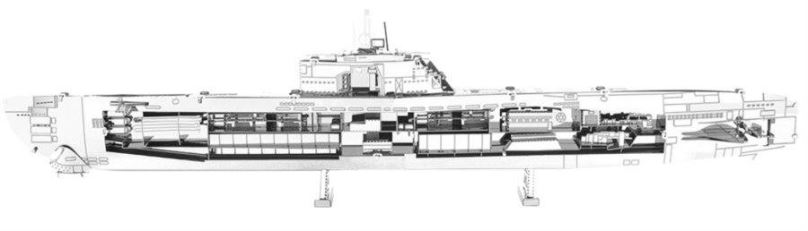 3D puzzle Metal Earth 3D puzzle Německá ponorka typ XXI