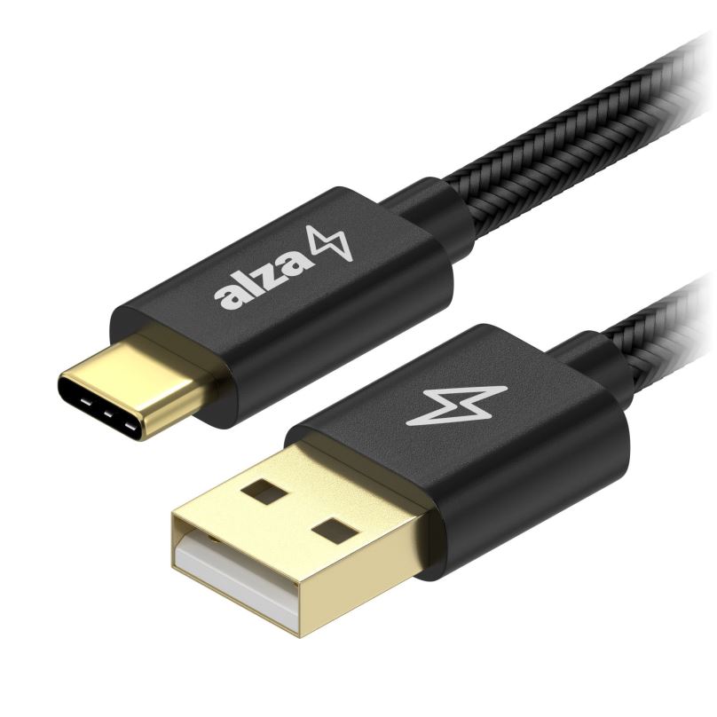 Datový kabel AlzaPower AluCore Charge USB-A to USB-C 2.0 3m černý