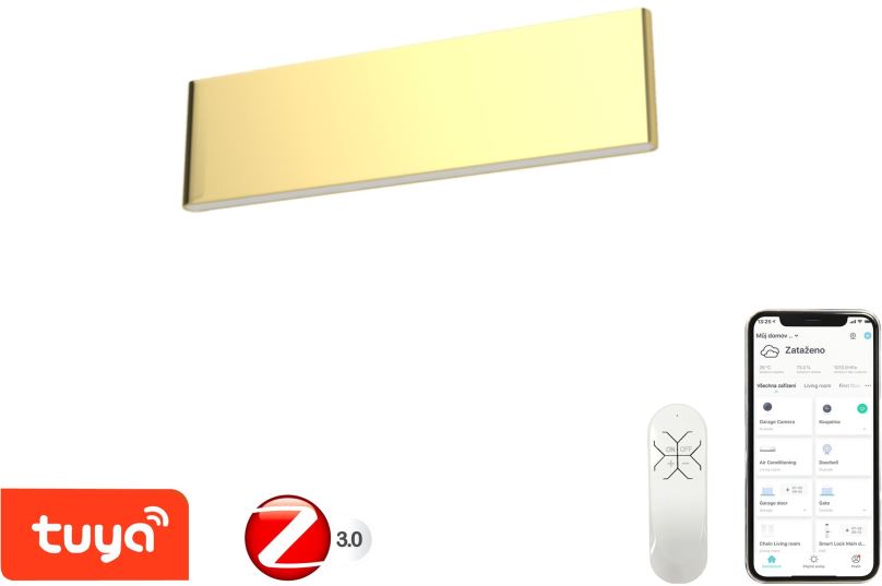 LED světlo IMMAX NEO LISTON Smart nástěnné svítidlo 29cm 8W zlaté Zigbee 3.0