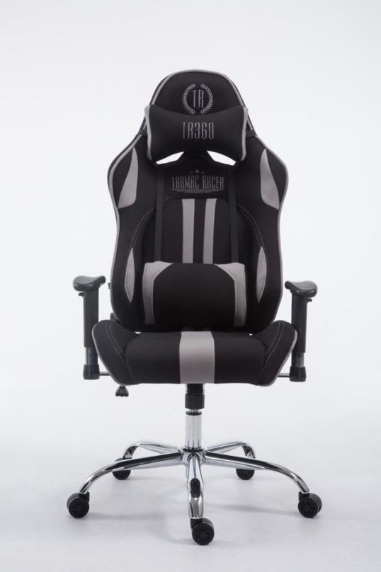 Herní židle BHM GERMANY Racing Edition, textil, šedá