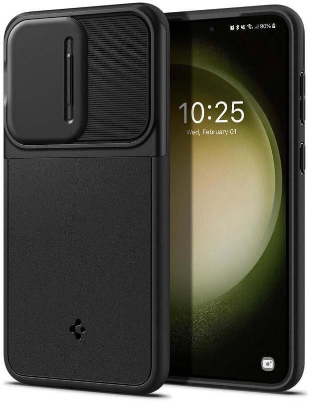 Kryt na mobil Spigen Optik Armor Black Samsung Galaxy S23