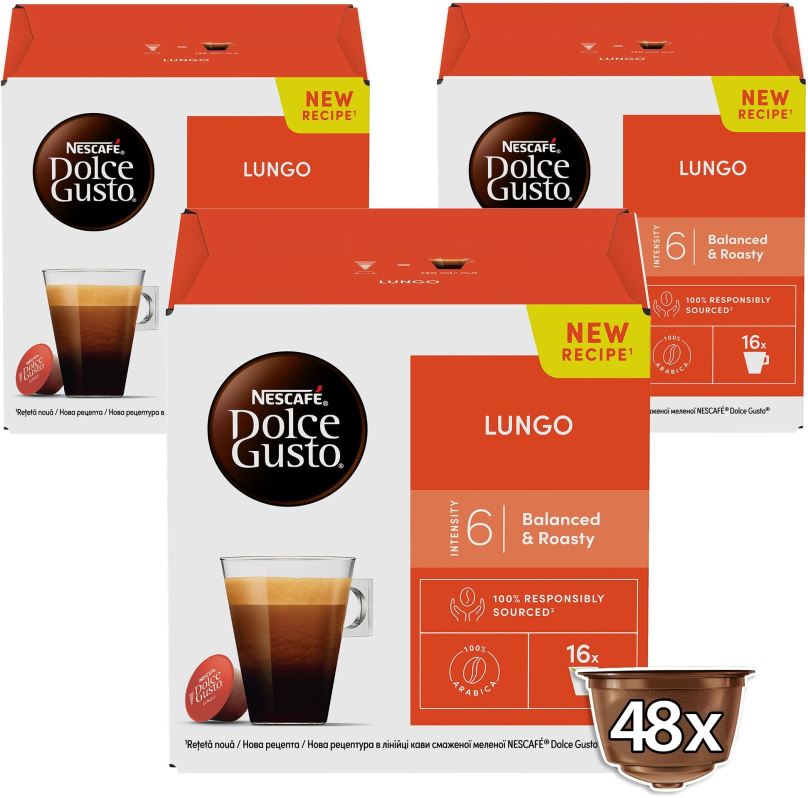 Kávové kapsle NESCAFÉ® Dolce Gusto® Lungo - kávové kapsle - 48 ks