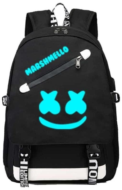Batoh MDS Cestovní batoh SMILE s USB a micro jack výstupem - zářící ve tmě
