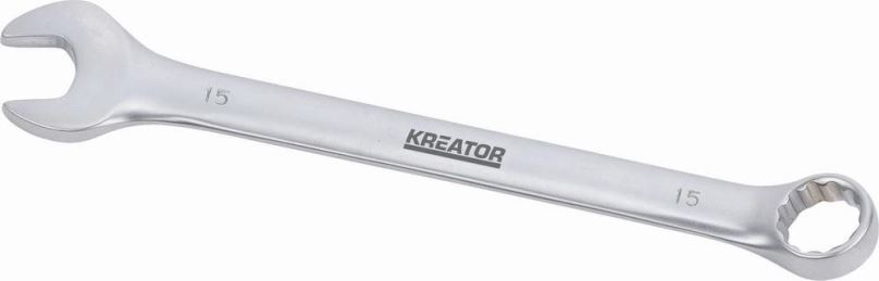Očkoplochý klíč Kreator KRT501210 Oboustranný klíč očko/otevřený 15 185mm