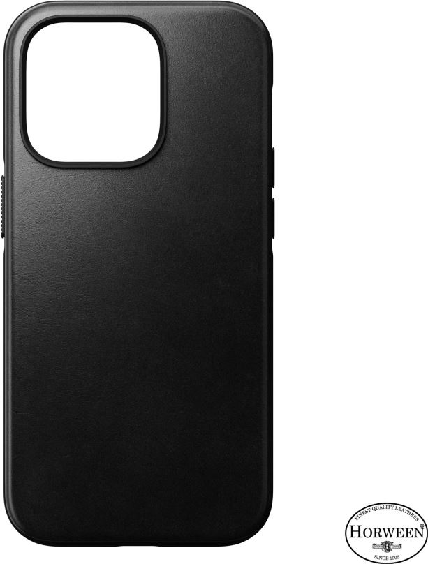 Kryt na mobil Nomad Modern Leather MagSafe Case Black iPhone 14 Pro