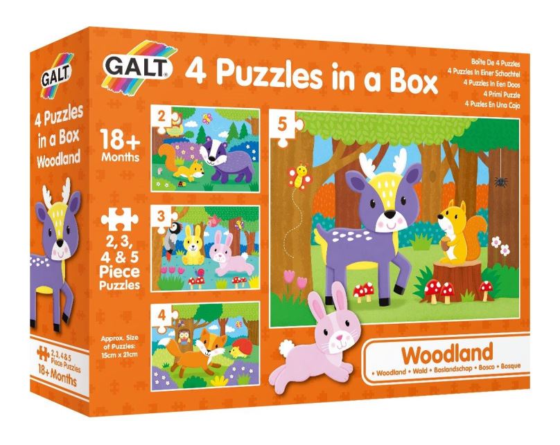 4 Puzzle v krabici - V lese