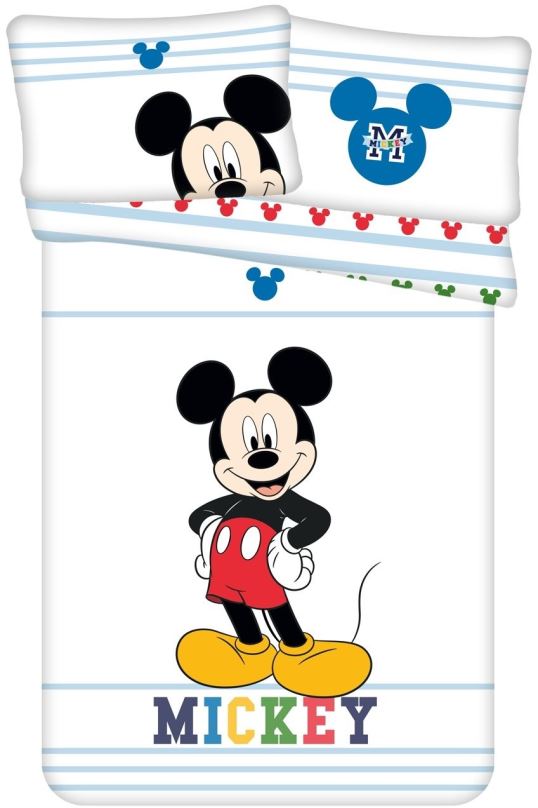 Dětské povlečení Jerry Fabrics Disney Mickey "Colors" baby 100x135, 40x60 cm