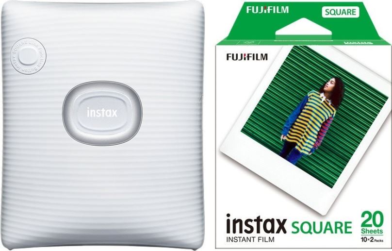 Set Fujifilm instax SQ Link White + Fujifilm instax Square film 20ks fotek