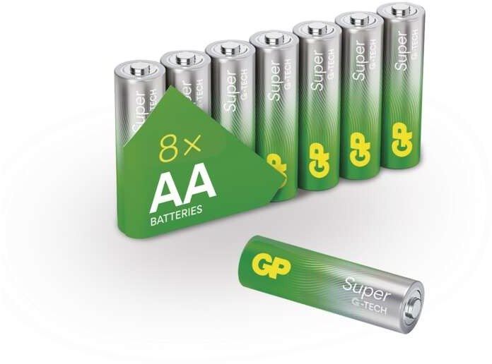 Jednorázová baterie GP Alkalická baterie Super AA (LR6), 8 ks