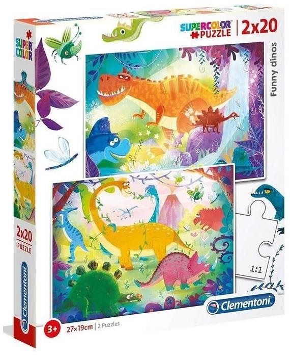 Puzzle Clementoni Puzzle Legrační dinosauři 2x20 dílků