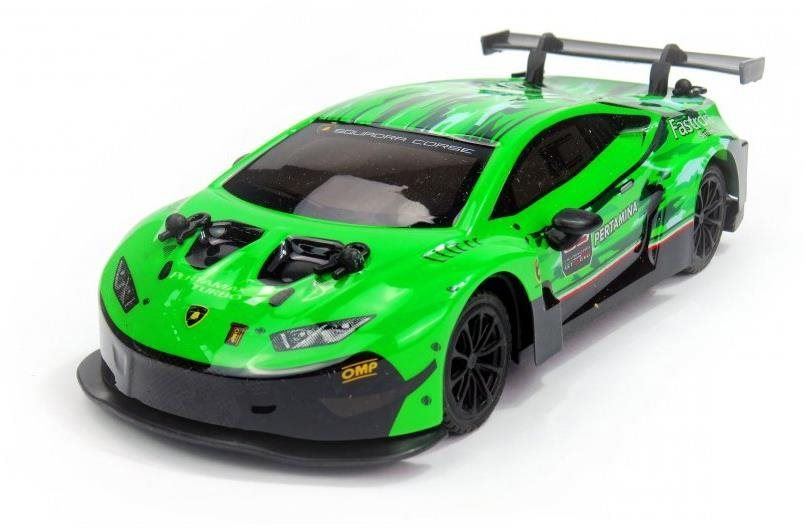 RC auto Siva Lamborghini Huracán GT3 zelená