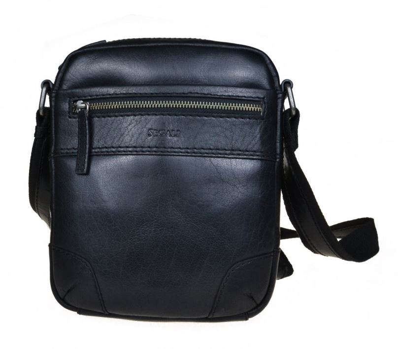 Taška přes rameno pánská kožená taška přes rameno SEGALI 25577 černá