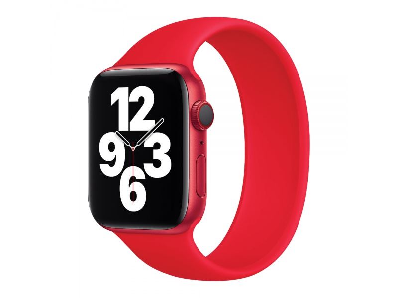 COTECi silikonový řemínek 170 mm pro Apple Watch 42/44/45/49mm červená