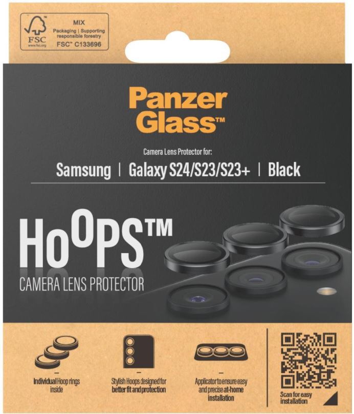 Ochranné sklo na objektiv PanzerGlass HoOps Samsung Galaxy S24 (ochrana čoček fotoaparátu)