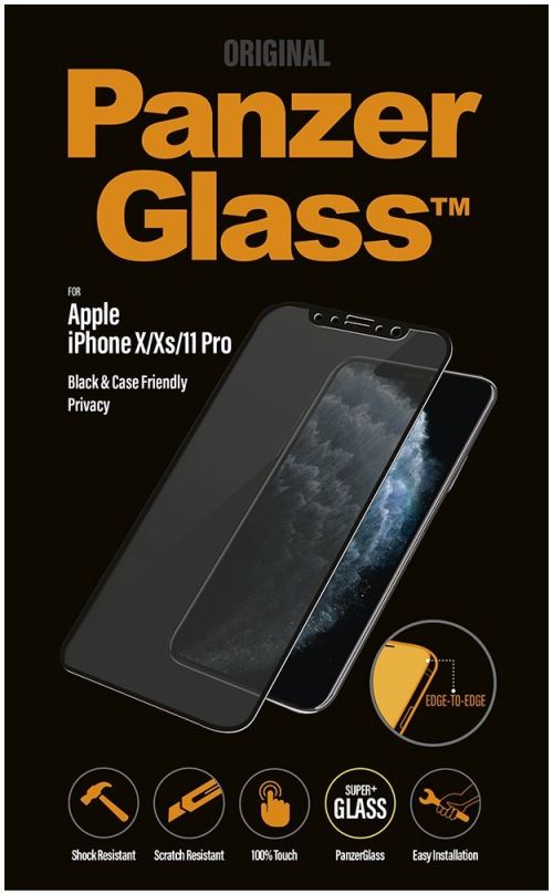 Ochranné sklo PanzerGlass Edge-to-Edge Privacy pro Apple iPhone X/XS/11 Pro černé