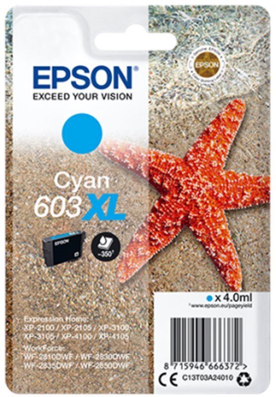Cartridge Epson 603XL azurová