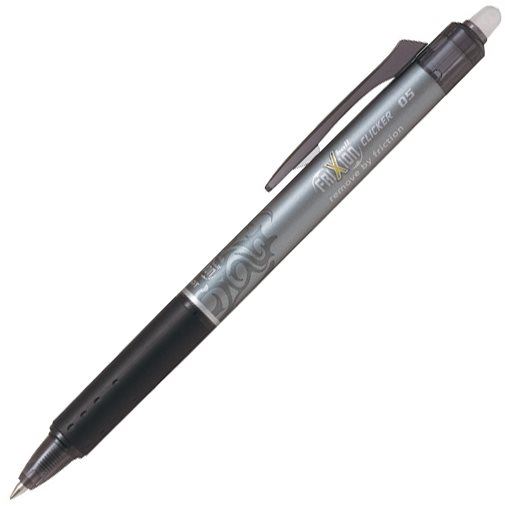 Gumovací pero PILOT FriXion Clicker 05 / 0.25 mm, černé