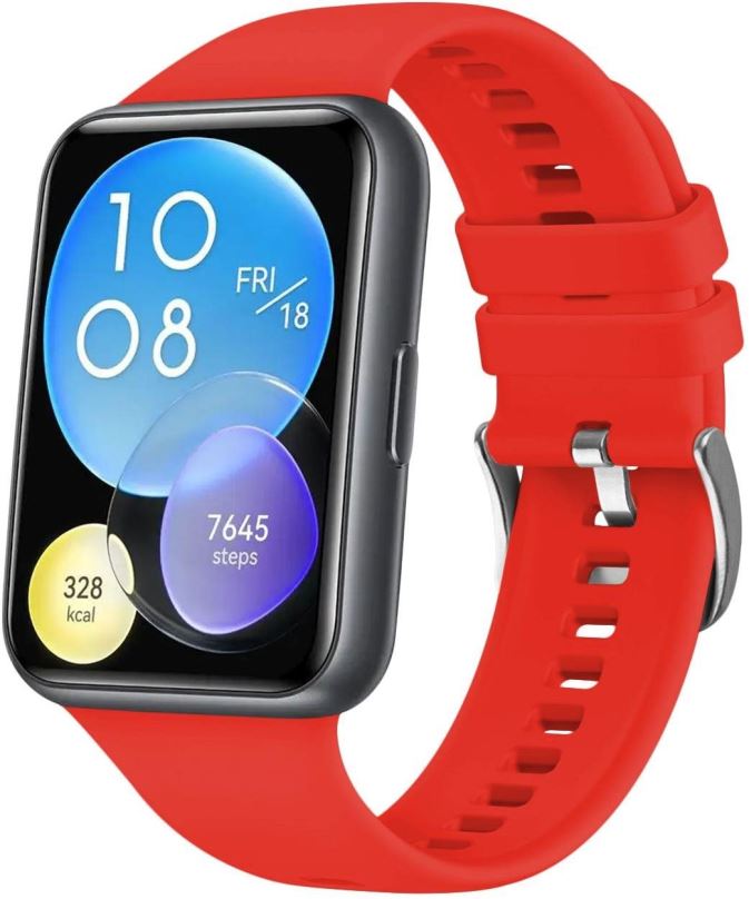 Řemínek FIXED Silicone Strap pro Huawei Watch FIT2 červený