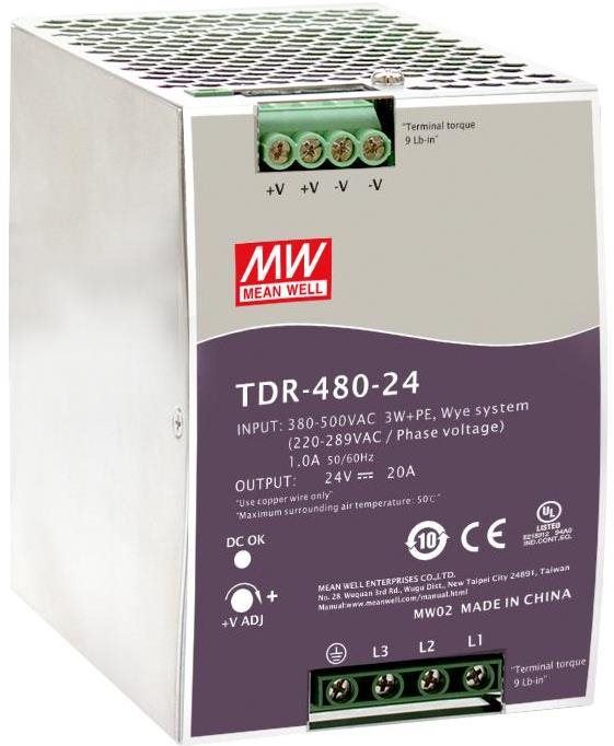 Napájecí zdroj Mean Well TDR-480-24