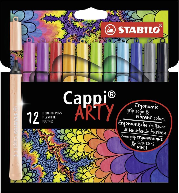 Fixy STABILO Cappi pouzdro ARTY 12 barev