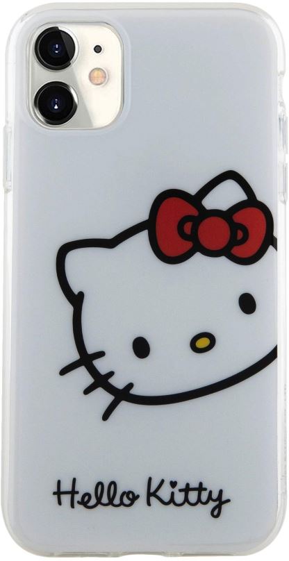 Kryt na mobil Hello Kitty IML Head Logo Zadní Kryt pro iPhone 11 White