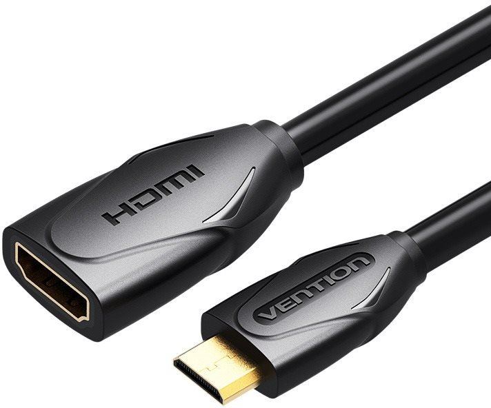 Video kabel Vention Mini HDMI (M) to HDMI (F) Extension Cable / Adapter 1m Black