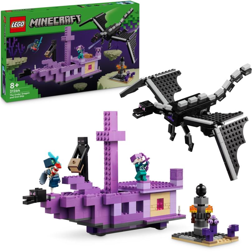 LEGO stavebnice LEGO® Minecraft® 21264 Drak z Enderu a loď z Endu