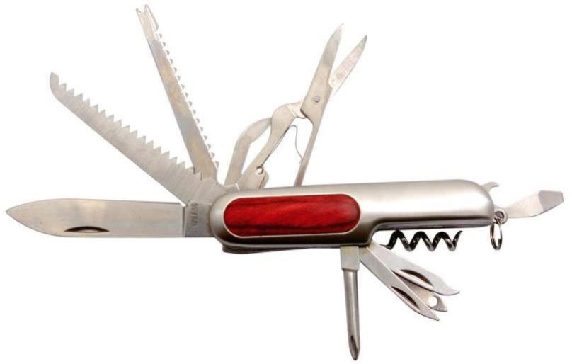 Multitool Nůž kapesní multifunkční INOX