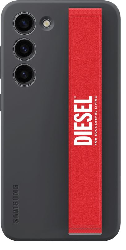 Kryt na mobil Samsung poutko Diesel k silikonovému zadnímu krytu s poutkem červený