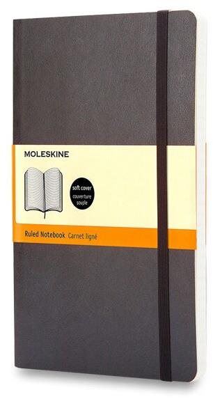 Zápisník MOLESKINE L, měkké desky, linkovaný, černý