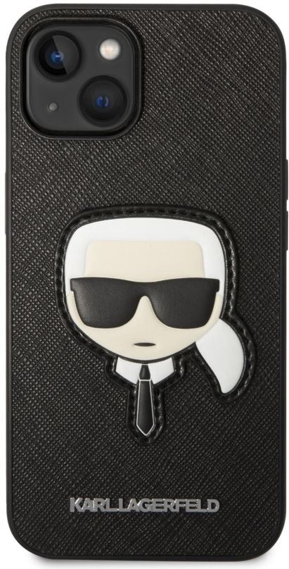 Kryt na mobil Karl Lagerfeld PU Saffiano Karl Head Zadní Kryt pro iPhone 14 Plus Black