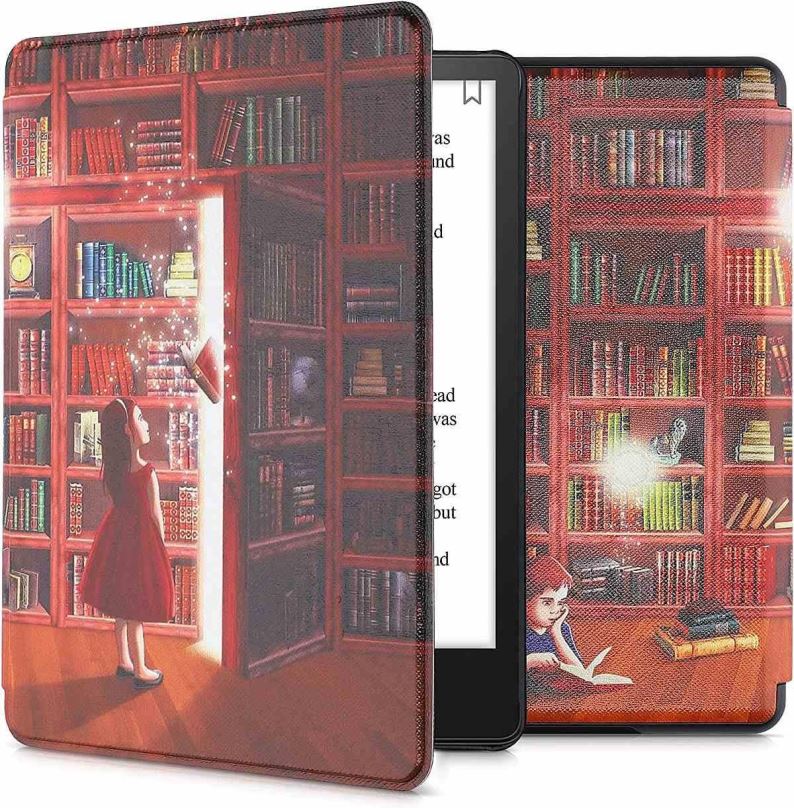 Pouzdro na čtečku knih KW Mobile - Magical Library - KW5625611 - Pouzdro pro Amazon Kindle Paperwhite 5 (2021) - vícebarevn