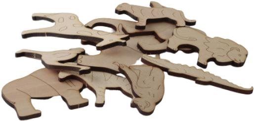 Kreativní hračka T-Wood Doplňková sada k Hracím stěnám - Zvířátka ZOO