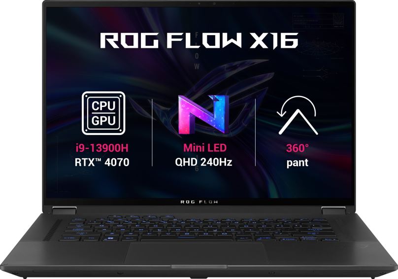 Herní notebook ASUS ROG Flow X16 GV601VI-NEBULA016W Off Black kovový